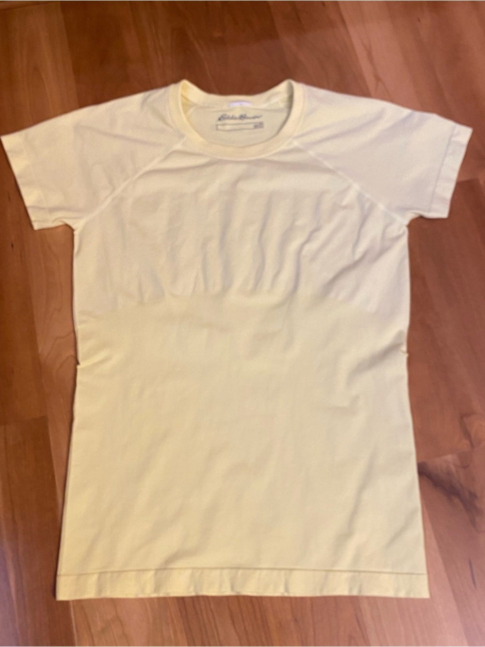 Eddie Bauer Pale Yellow Fitted Athletic Tee